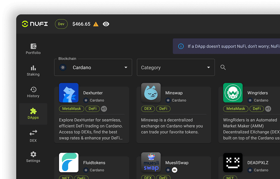 Connect to Cardano DeFi