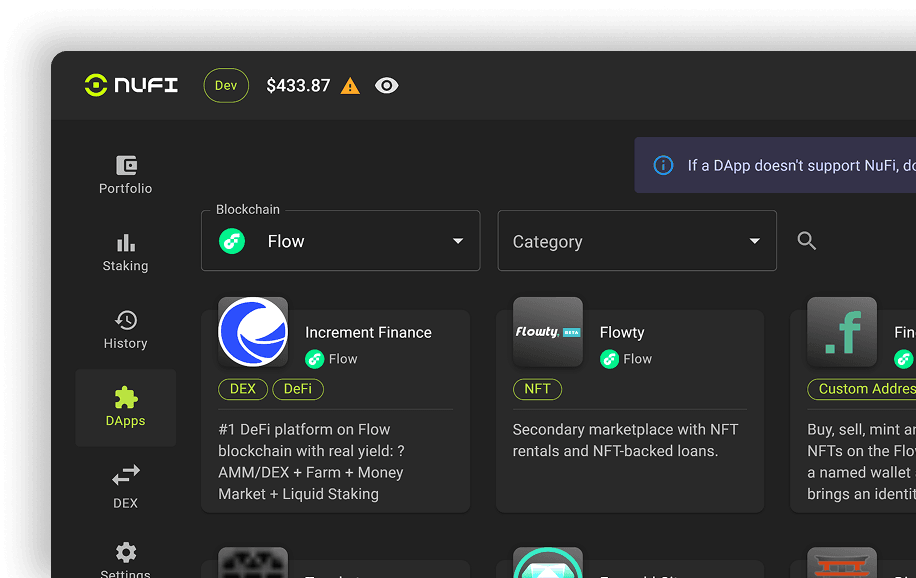 Connect to Flow dApps