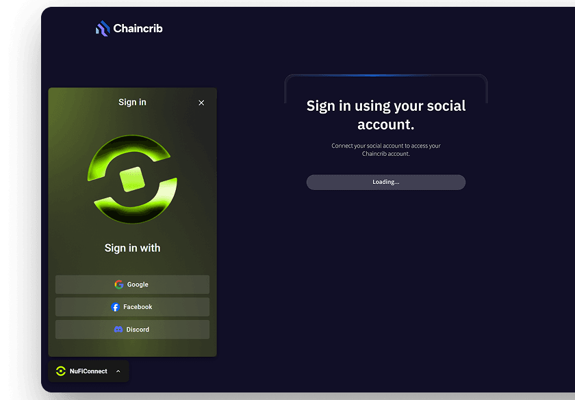 Social login flow