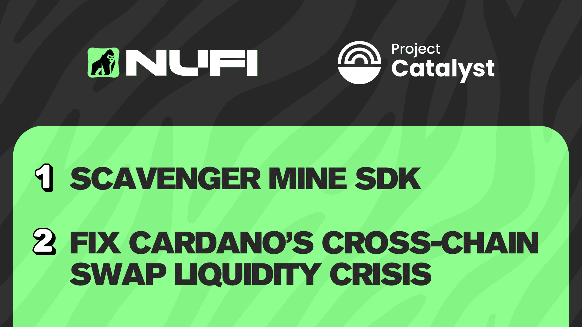 NUFI's Project Catalyst Fund15 Proposals